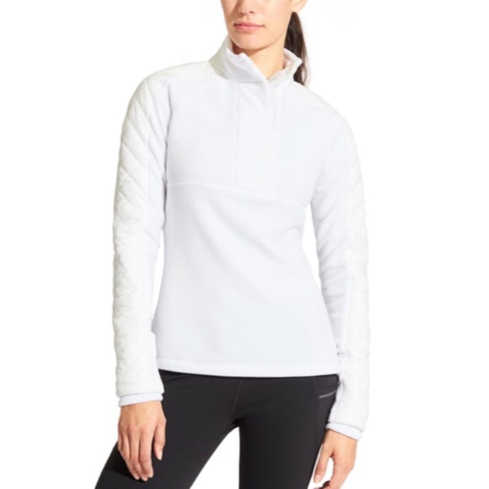 Athleta Vortex Polartec Micro Fleece Jacket White